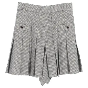 Sandro Courney Houndstooth Shorts Black Viscose