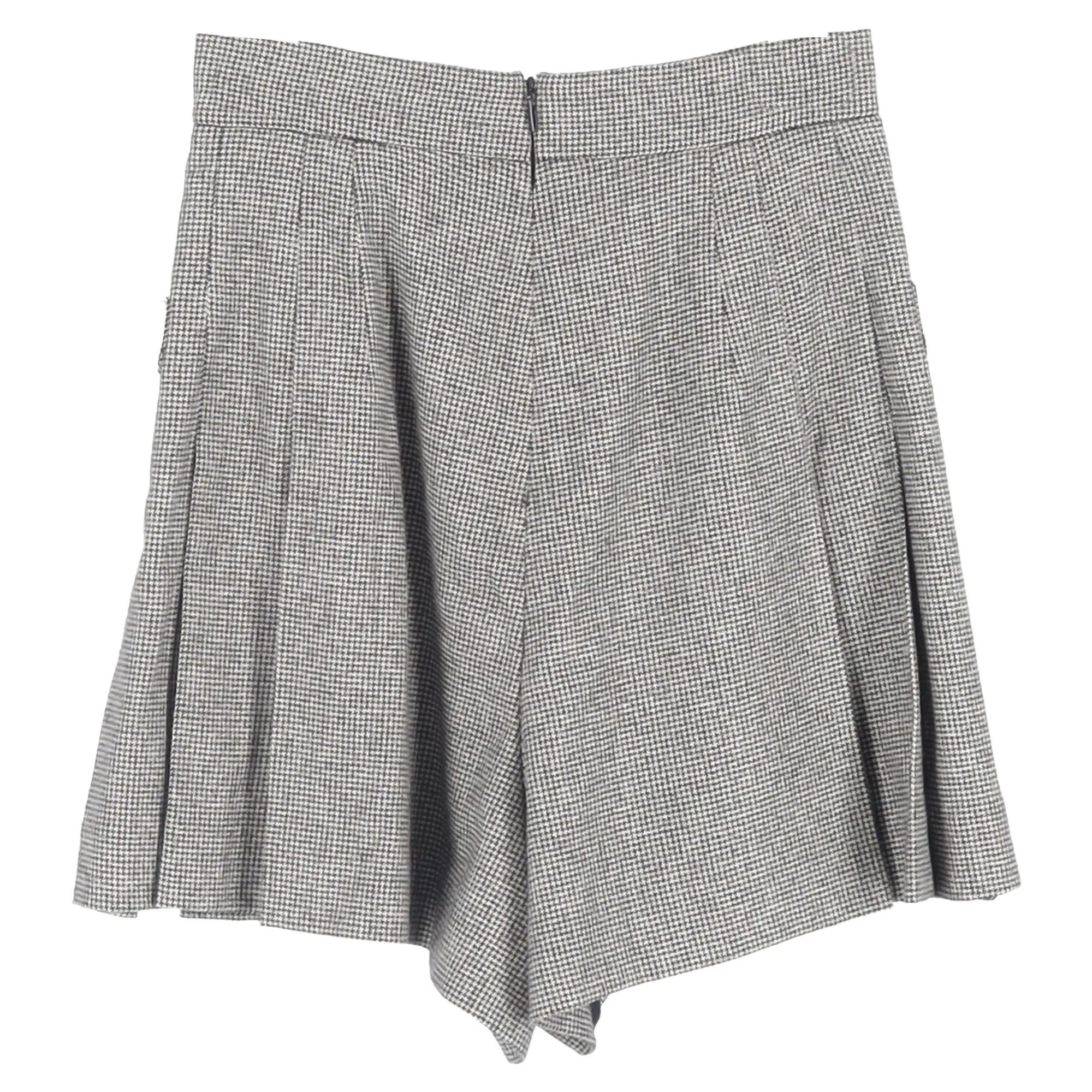 Sandro Courney Houndstooth Shorts Black Viscose