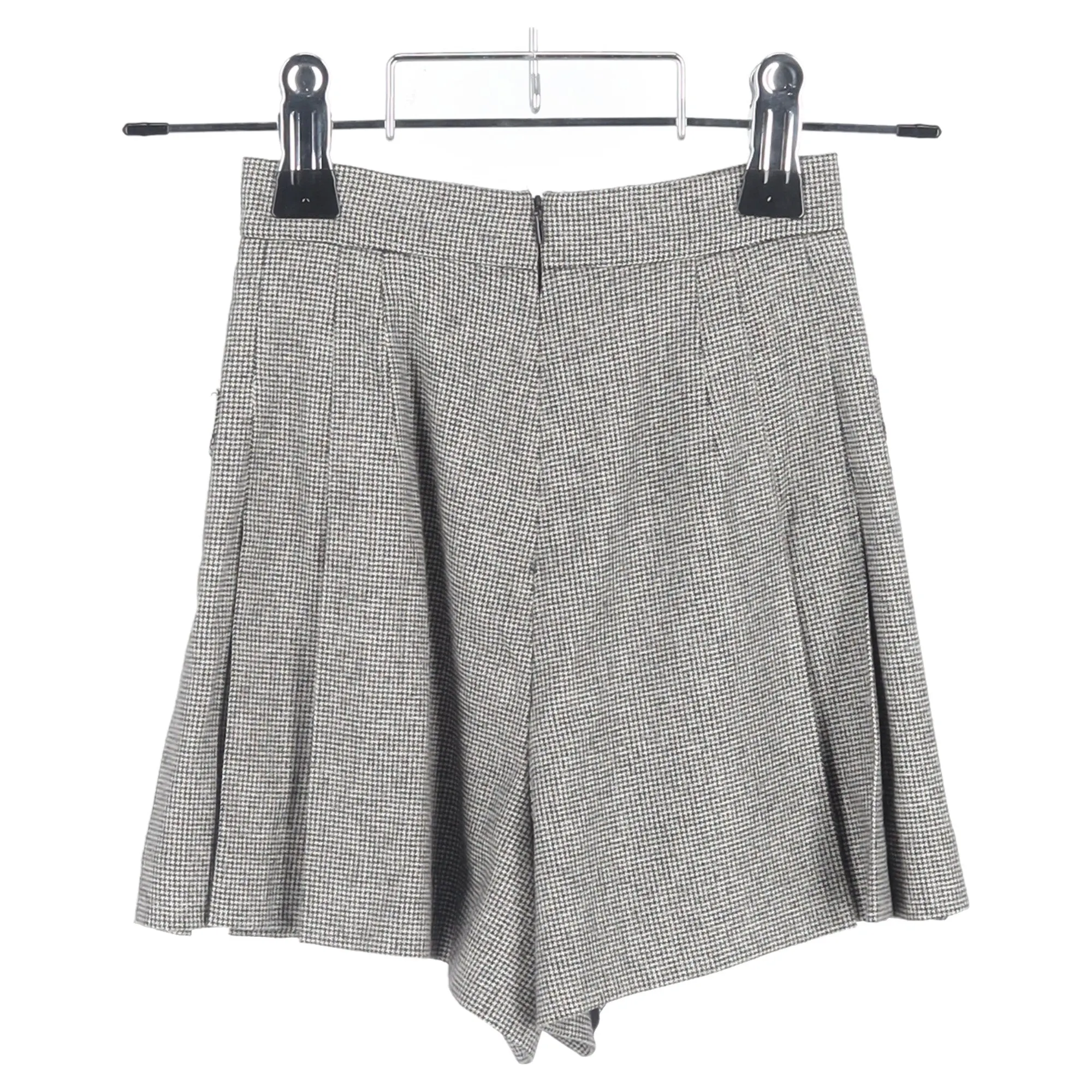 Sandro Courney Houndstooth Shorts Black Viscose