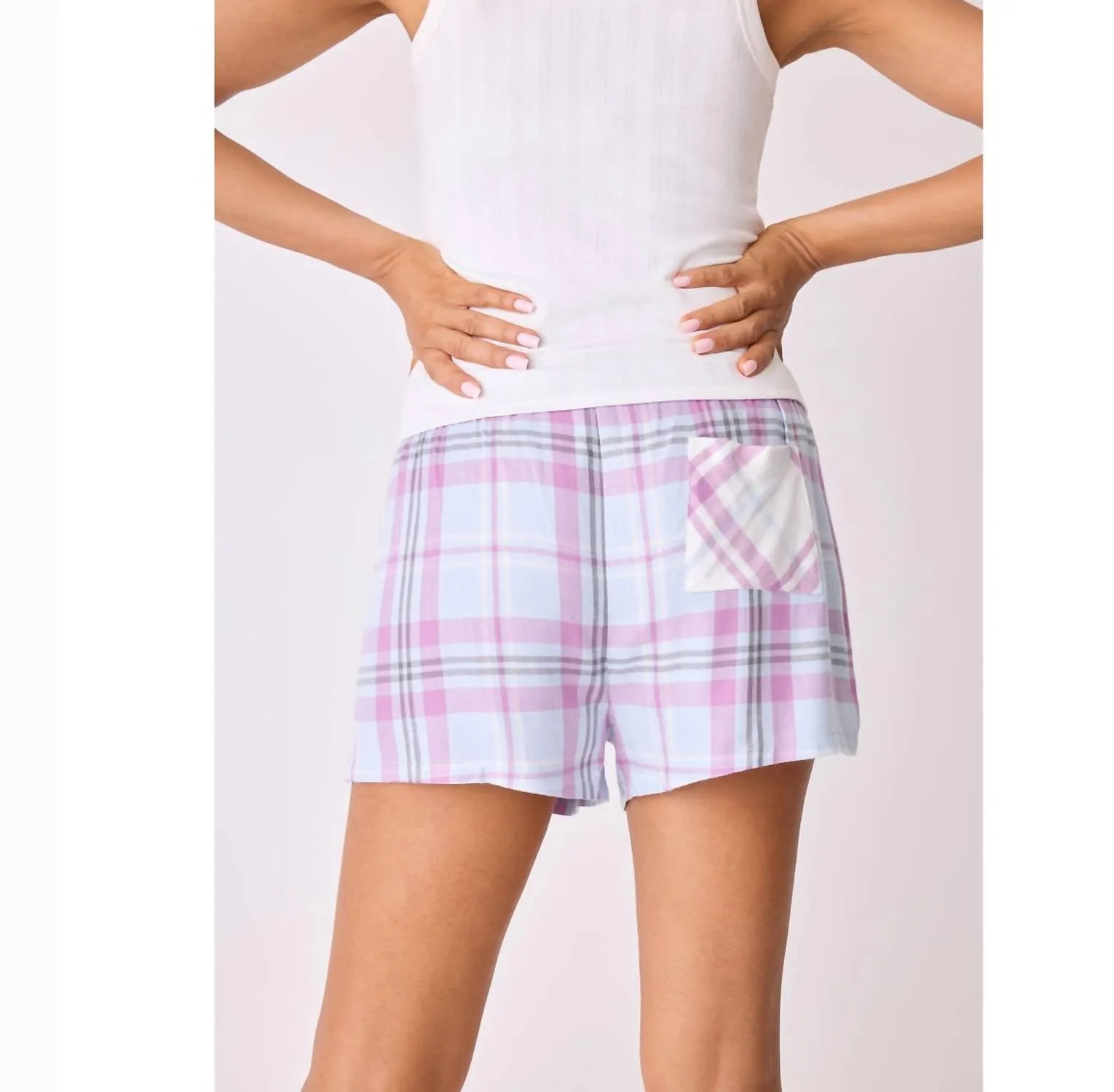 Seeing Stripes Short In Purple
