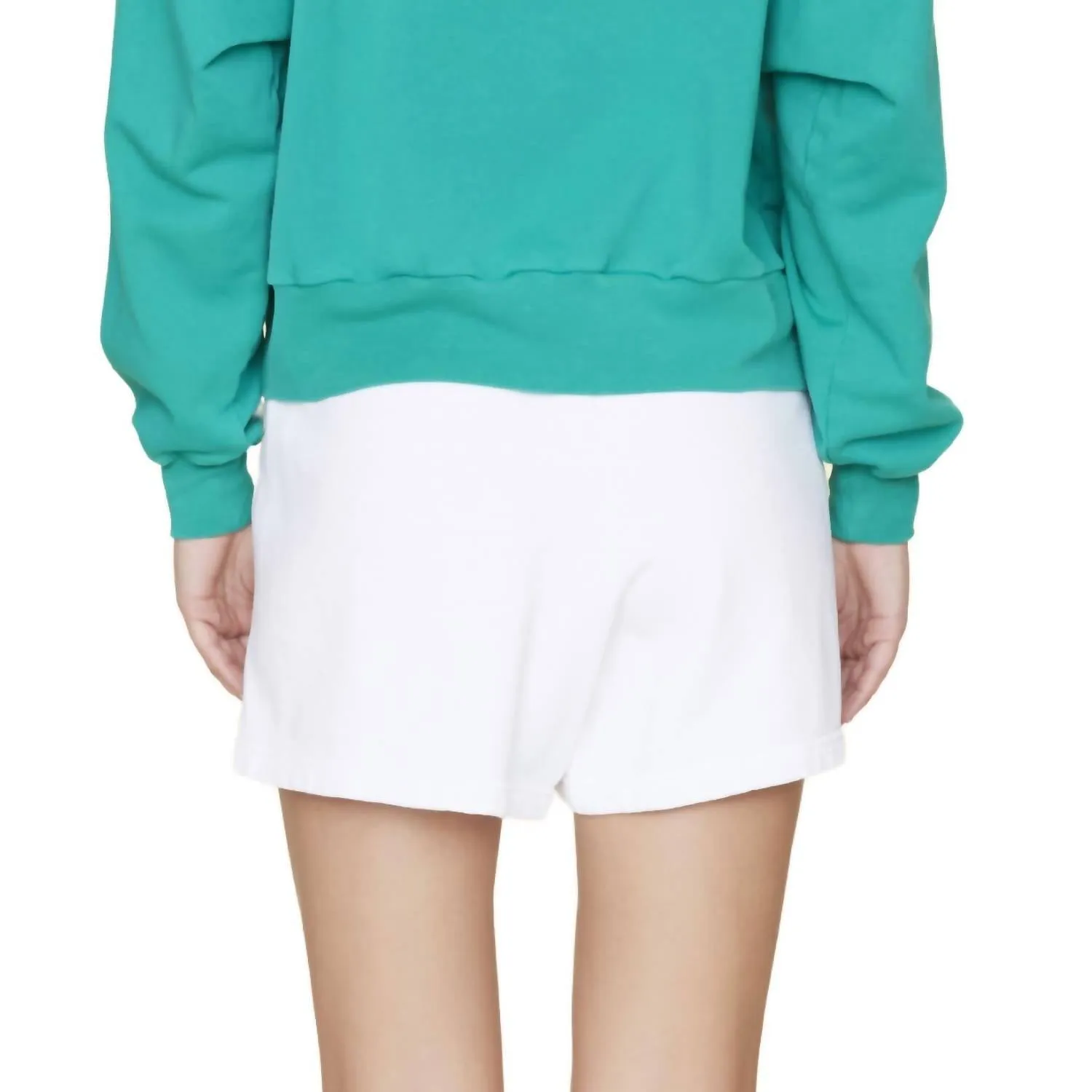 Shayla Sweatshort In White Prism