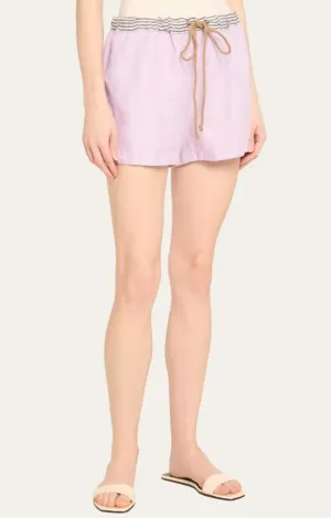 Short Short With Drawstring In Thistle