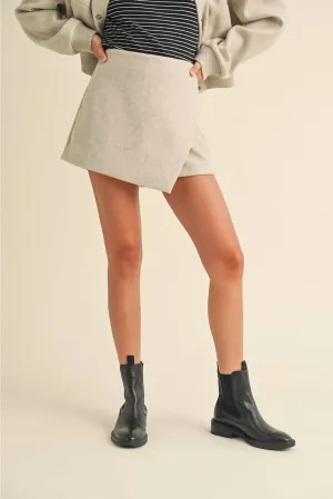 Soft Casual Skort In Oatmeal
