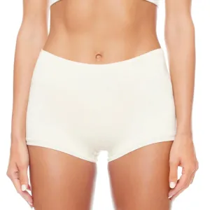 Soft Jersey High Waisted Boy Short In Cream