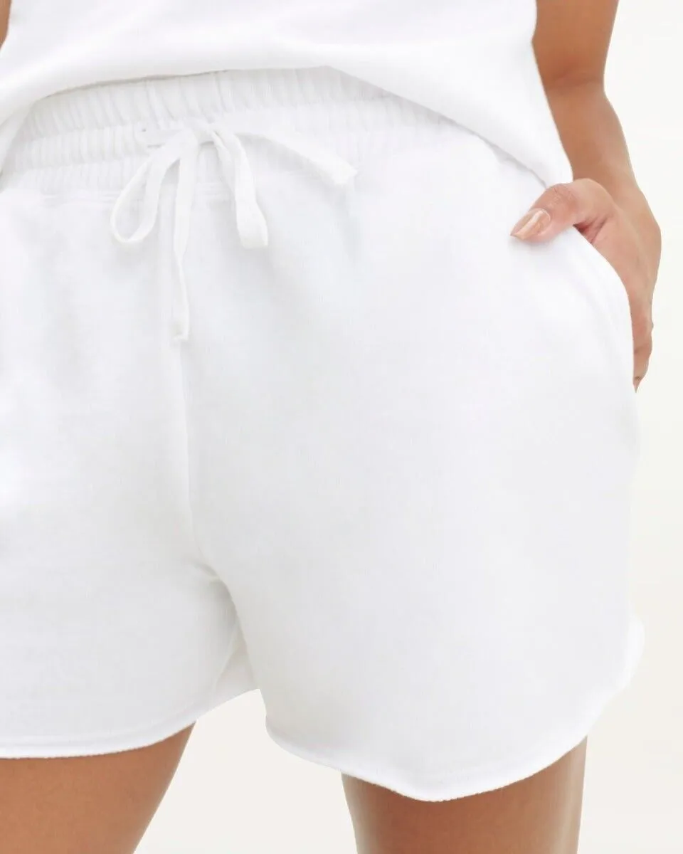 Splendid Eco Shorts Womens XL (14-16) White French Terry Drawstring Waist JDM429