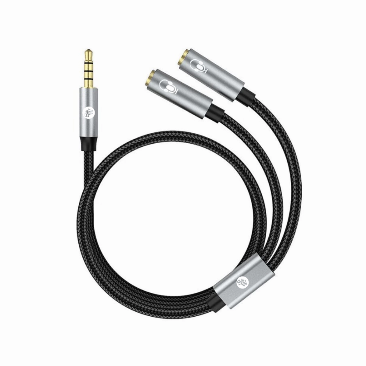 Strauss & Wagner Baar 3.5mm TRRS Male to Dual 3.5mm Female Cable