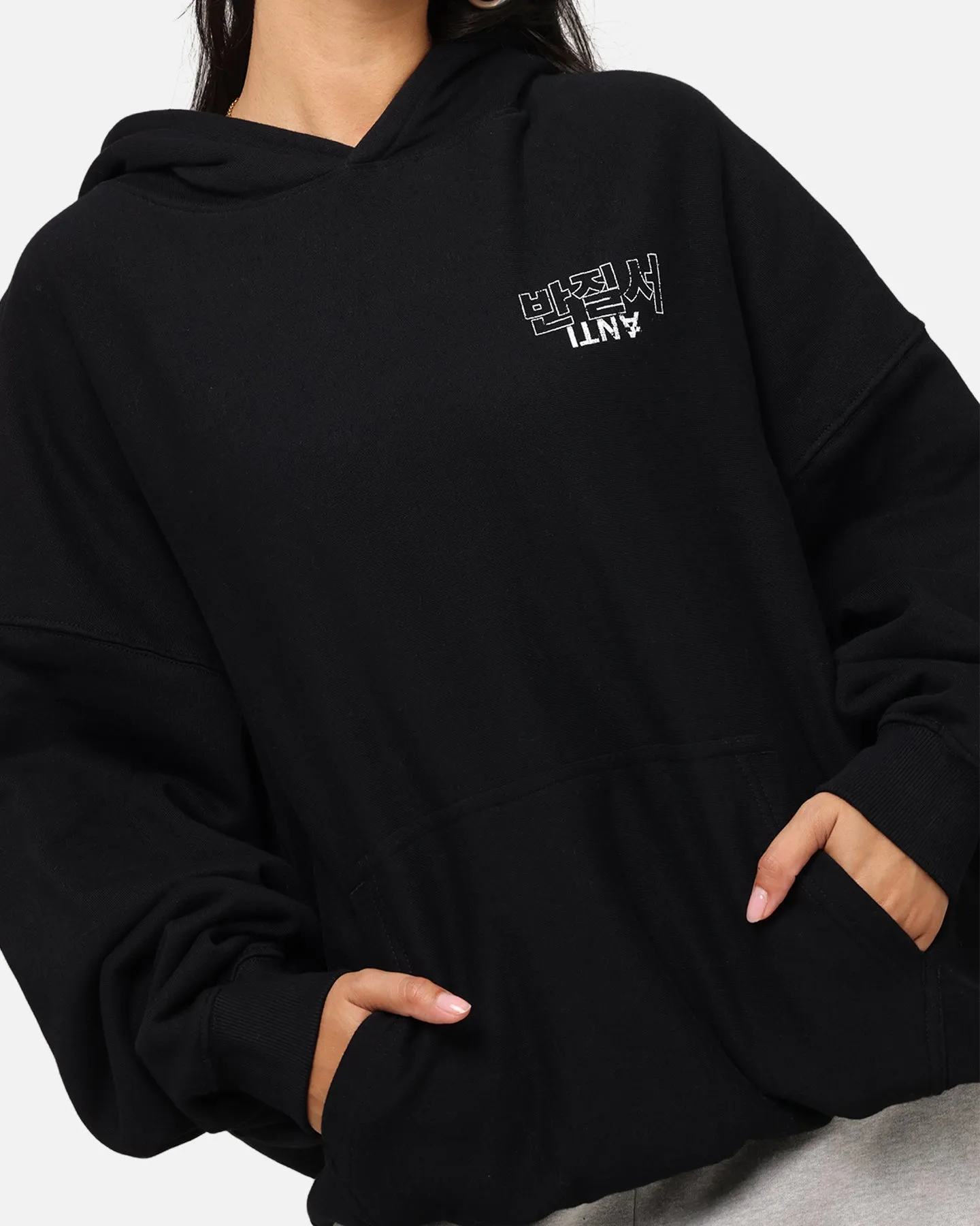 The Anti Order Agma Boxy Hoodie Black