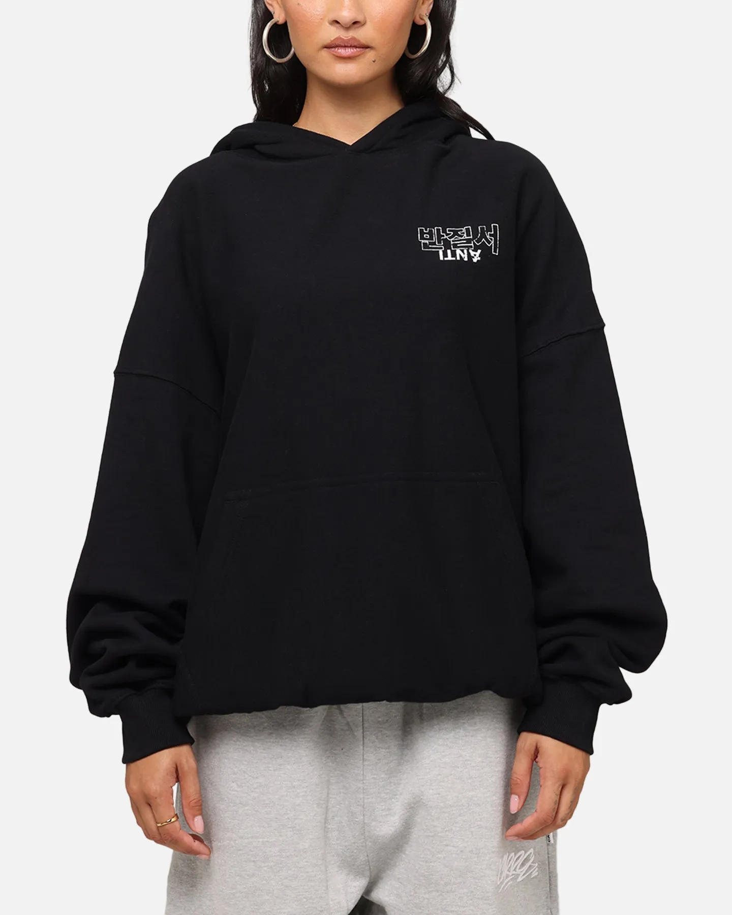 The Anti Order Agma Boxy Hoodie Black