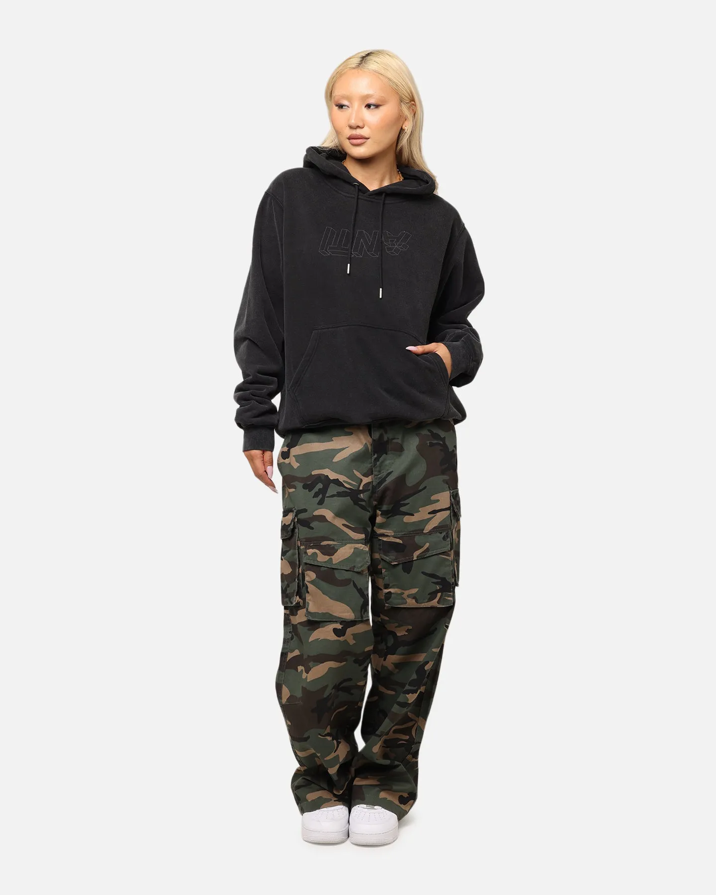 The Anti Order Dimension Boxy Hoodie Vintage Black