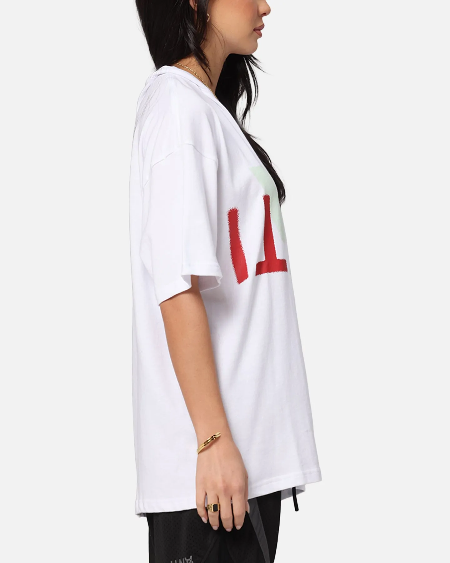 The Anti Order Echo Spray Drop Shoulder T-Shirt White