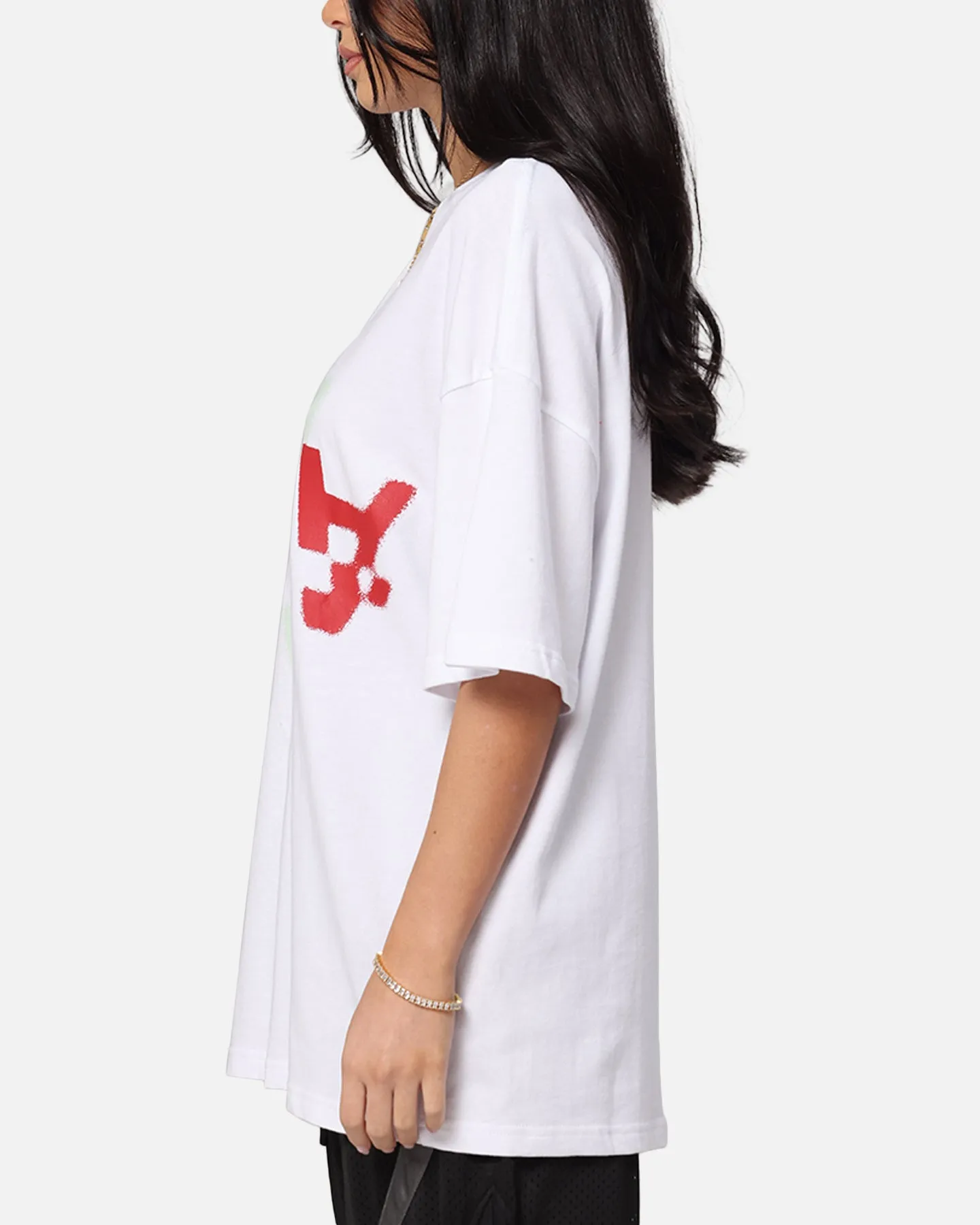 The Anti Order Echo Spray Drop Shoulder T-Shirt White