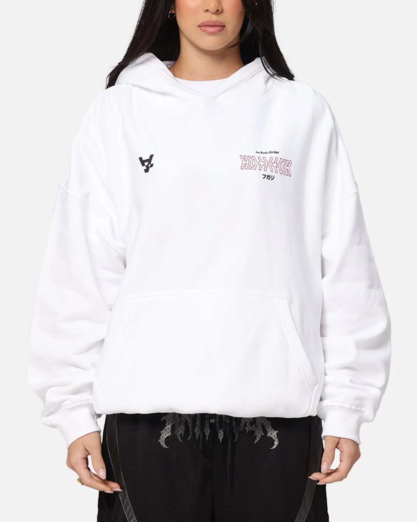 The Anti Order Freedom Boxy Hoodie White
