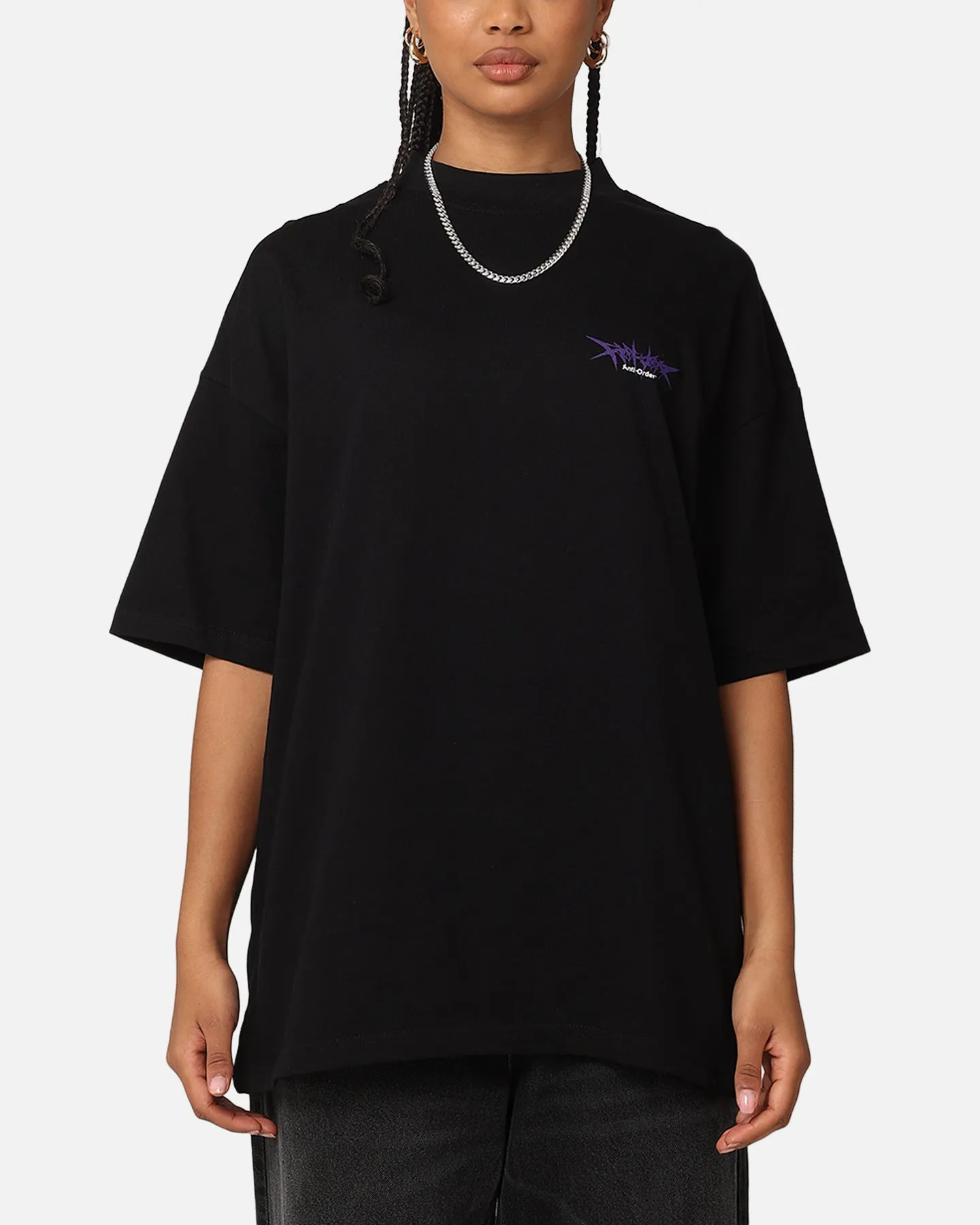 The Anti Order Metal Mock Neck T-Shirt Black