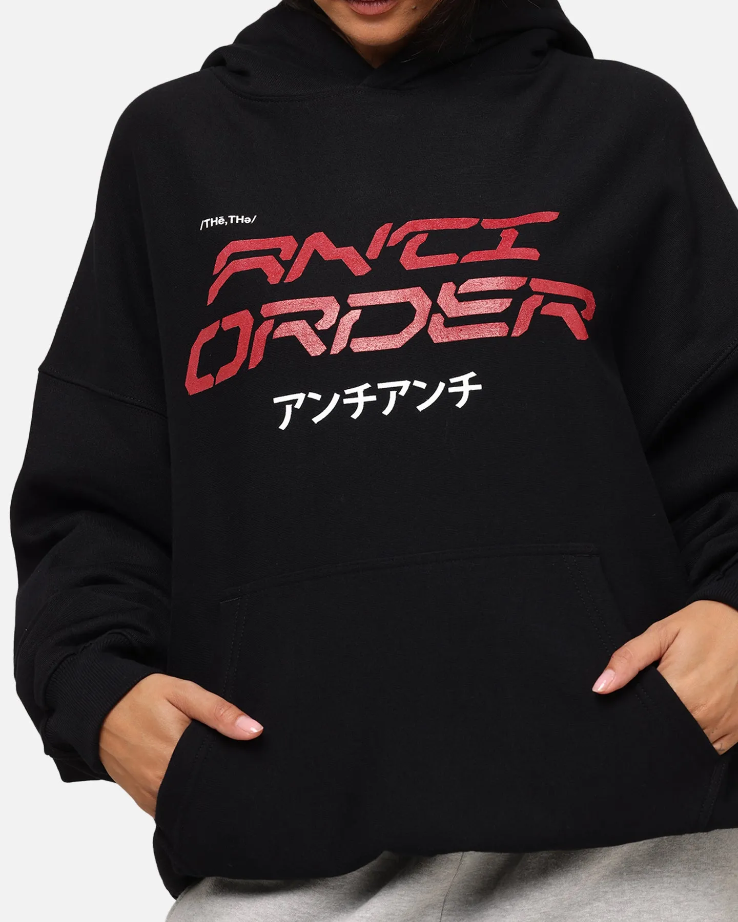 The Anti Order Tori Boxy Hoodie Black/Red