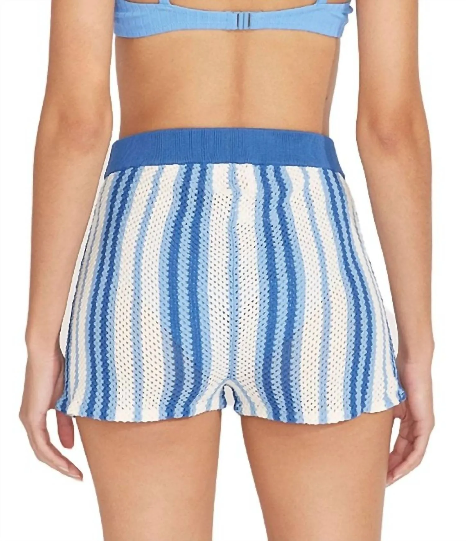 The Charlie Short In Marina Blue Stripe