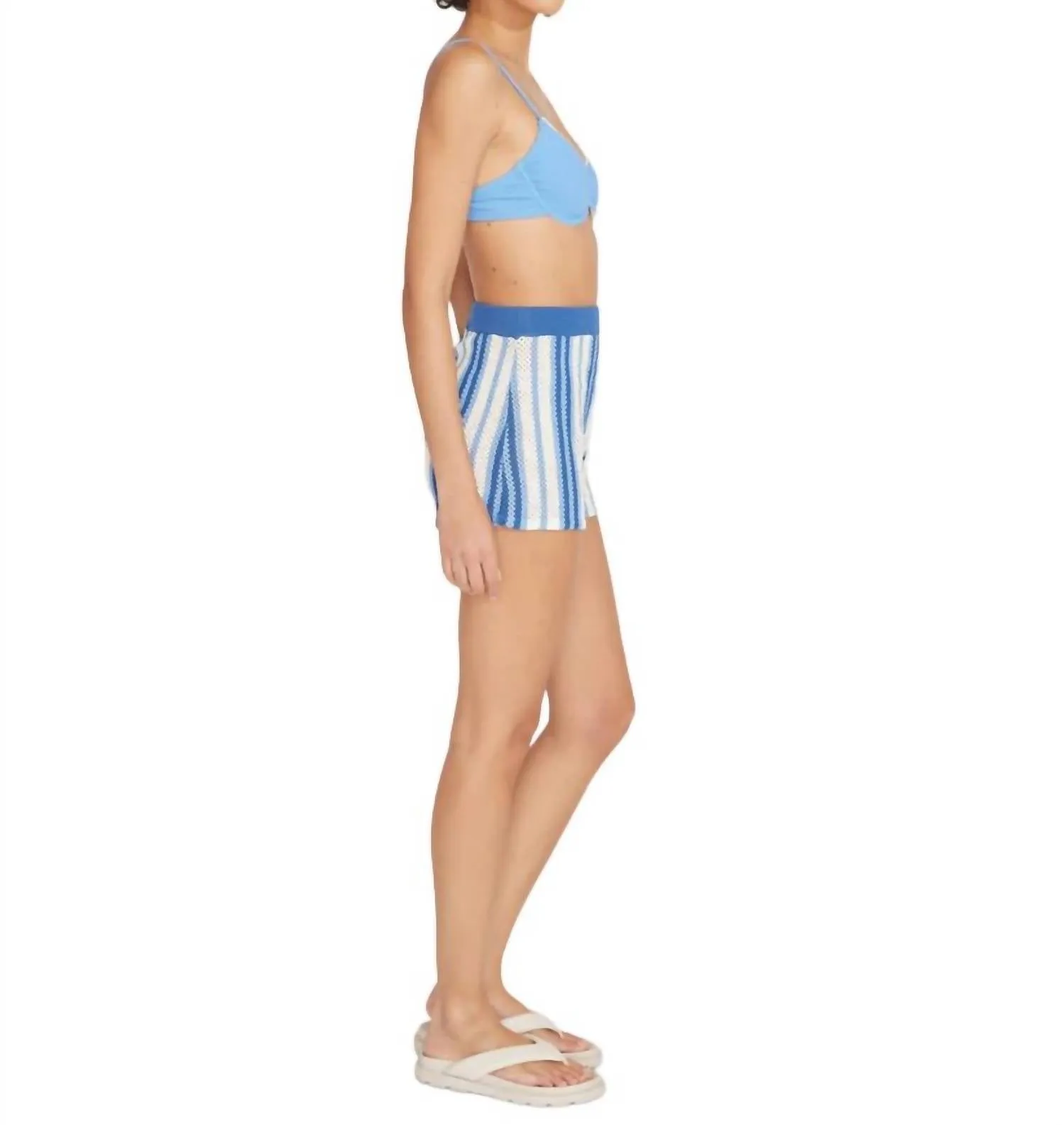 The Charlie Short In Marina Blue Stripe
