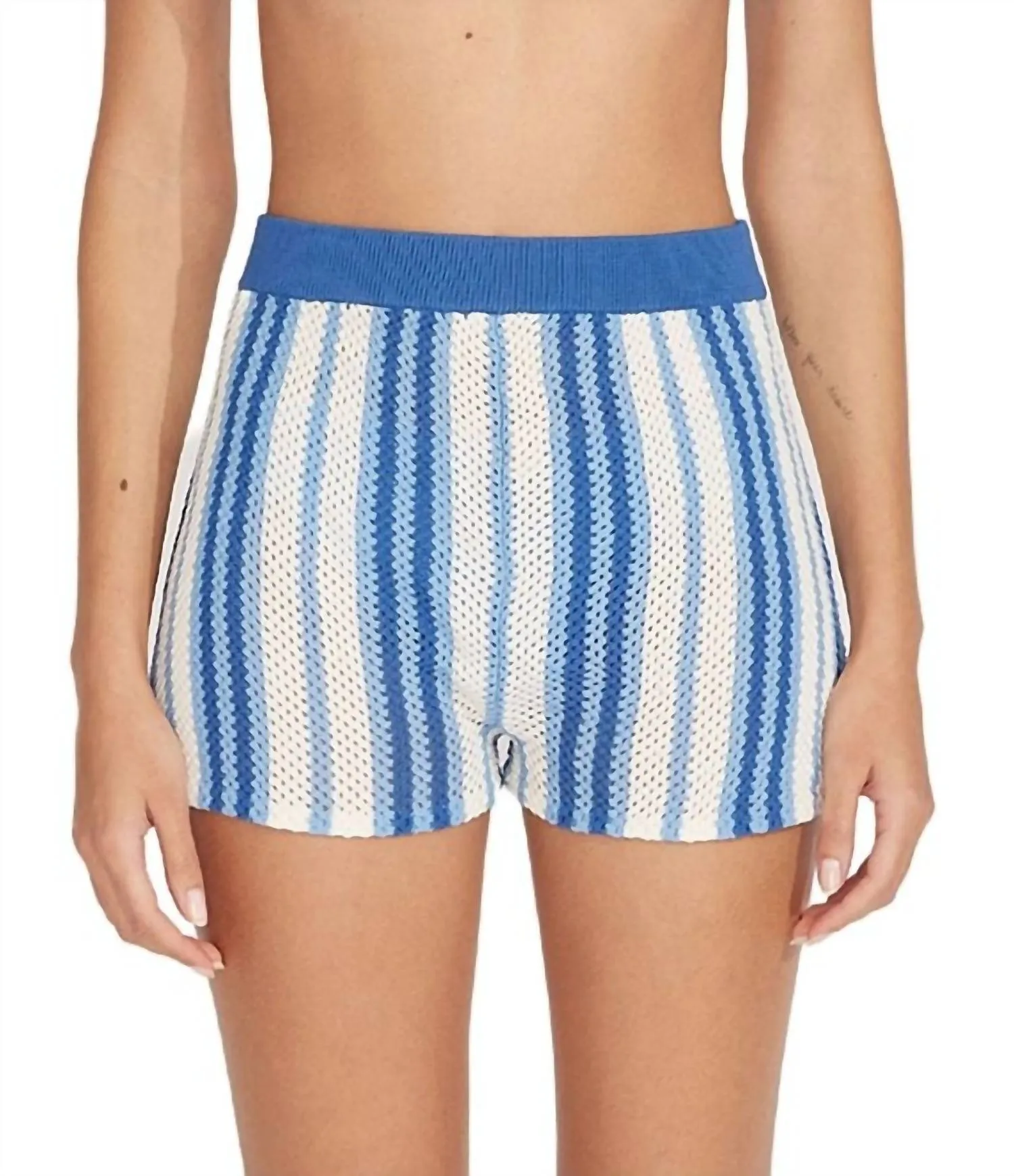 The Charlie Short In Marina Blue Stripe