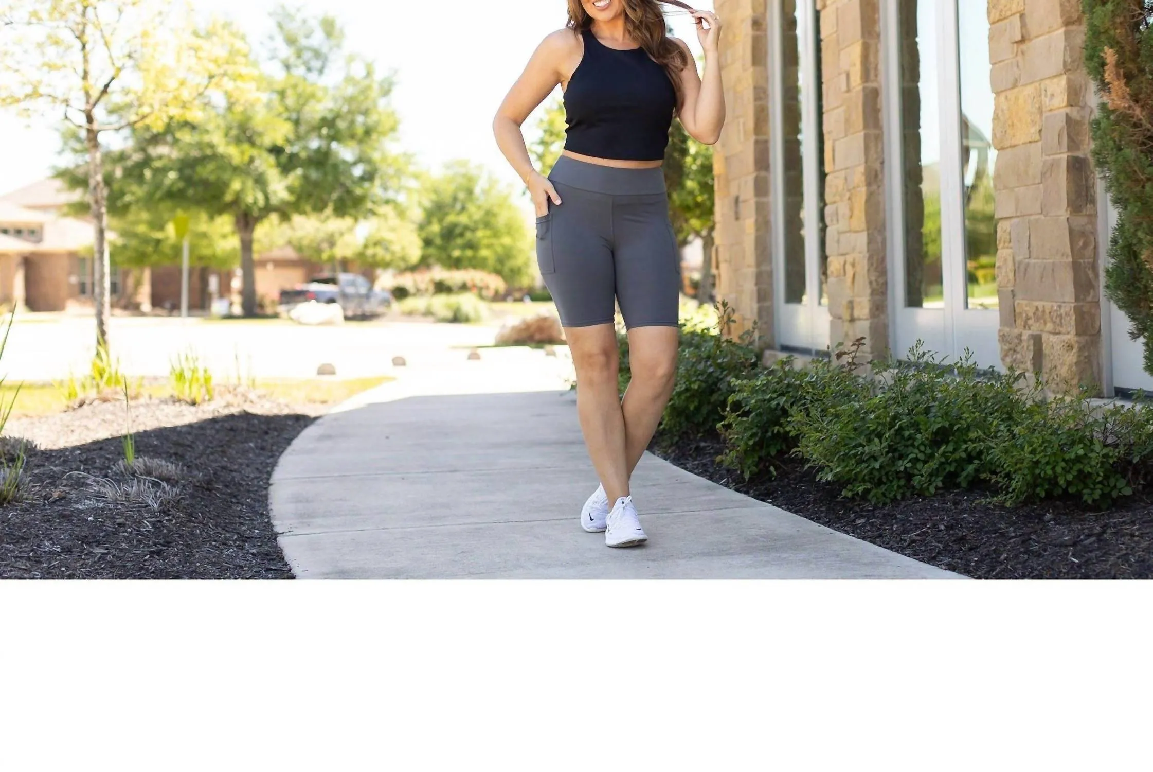 The Christy Biker Shorts In Charcoal