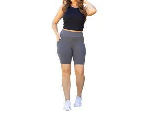 The Christy Biker Shorts In Charcoal