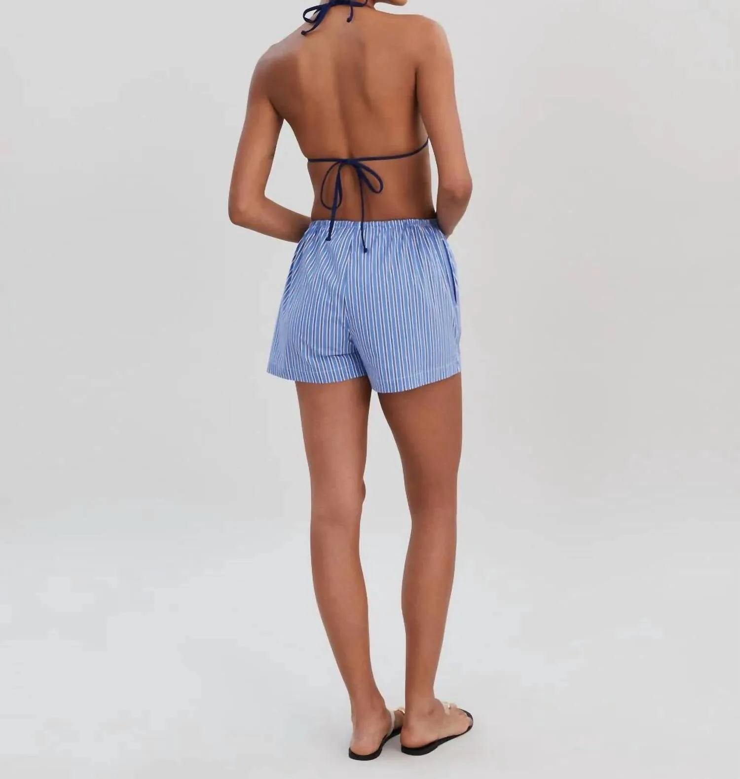 The Loretto Short In French Navy Stripe