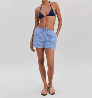 The Loretto Short In French Navy Stripe