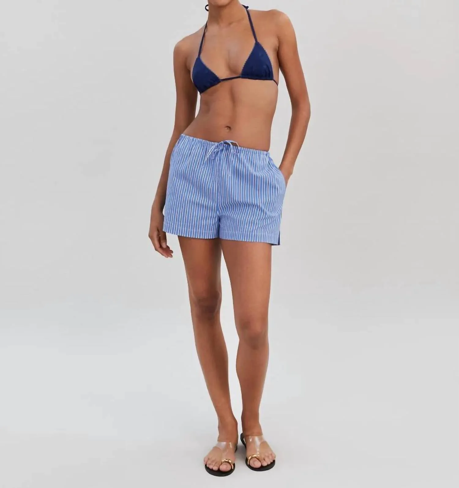 The Loretto Short In French Navy Stripe