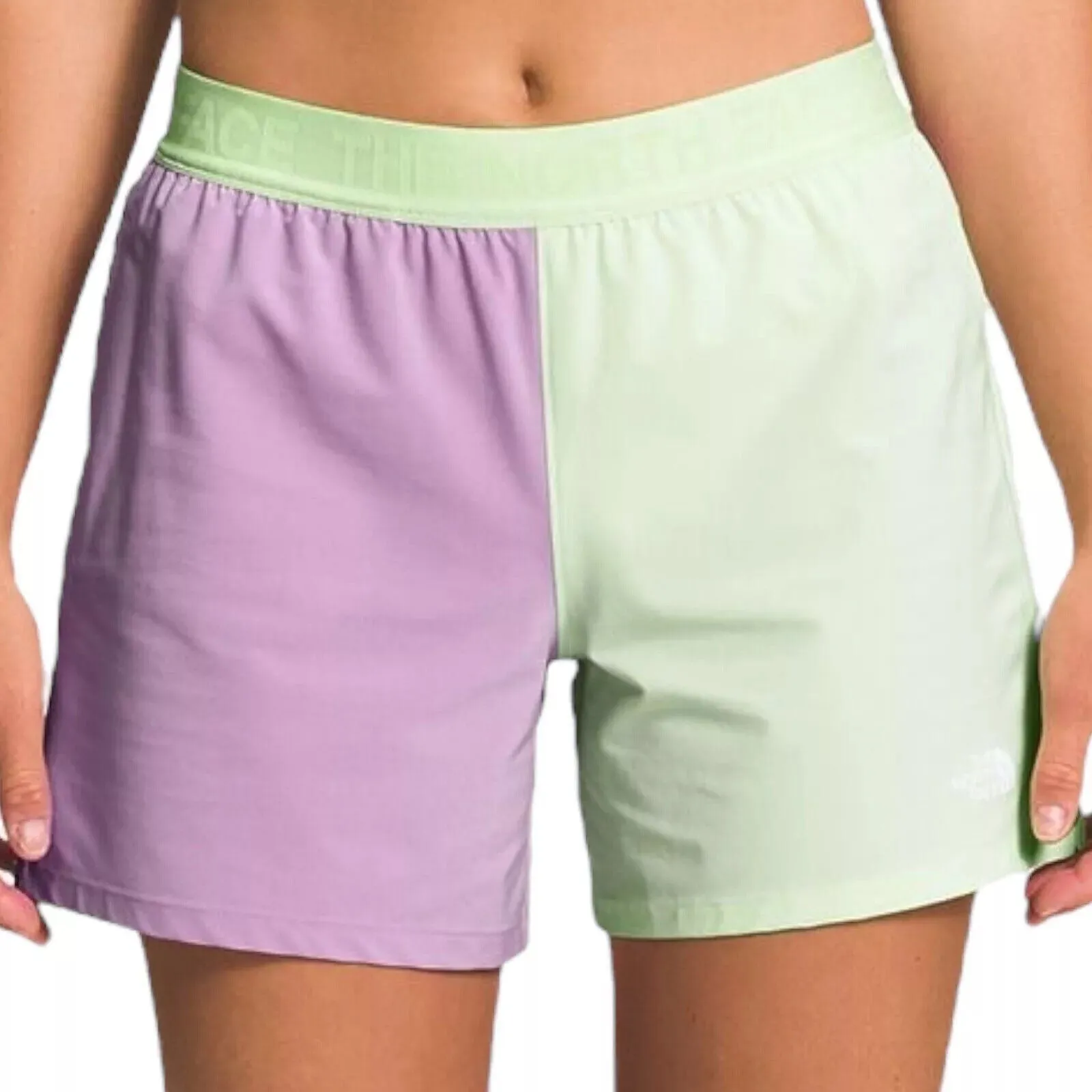 The North Face NF0A7QGJIMS Wander Shorts Womens Lupine Lime Cream Pull On CLO608