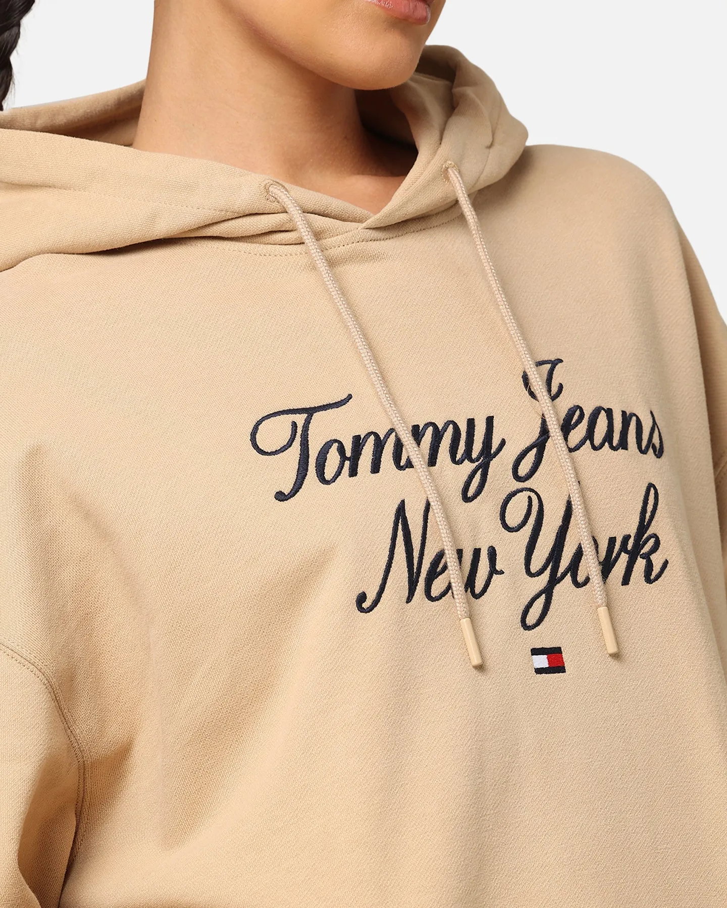 Tommy Jeans TJM Luxe Serif Relax Hoodie Tawny Sand