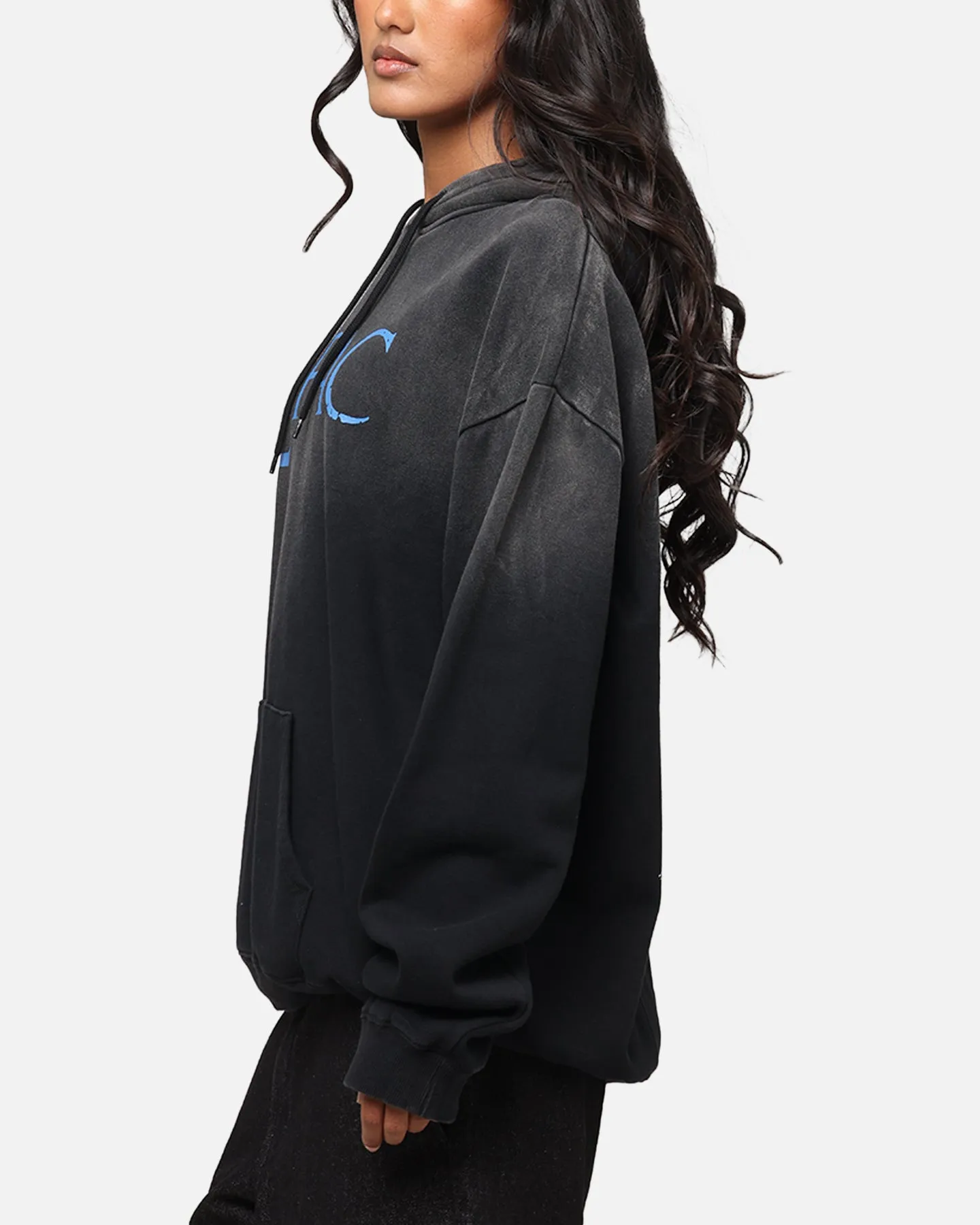 Tupac Super Fade Hoodie Washed Black