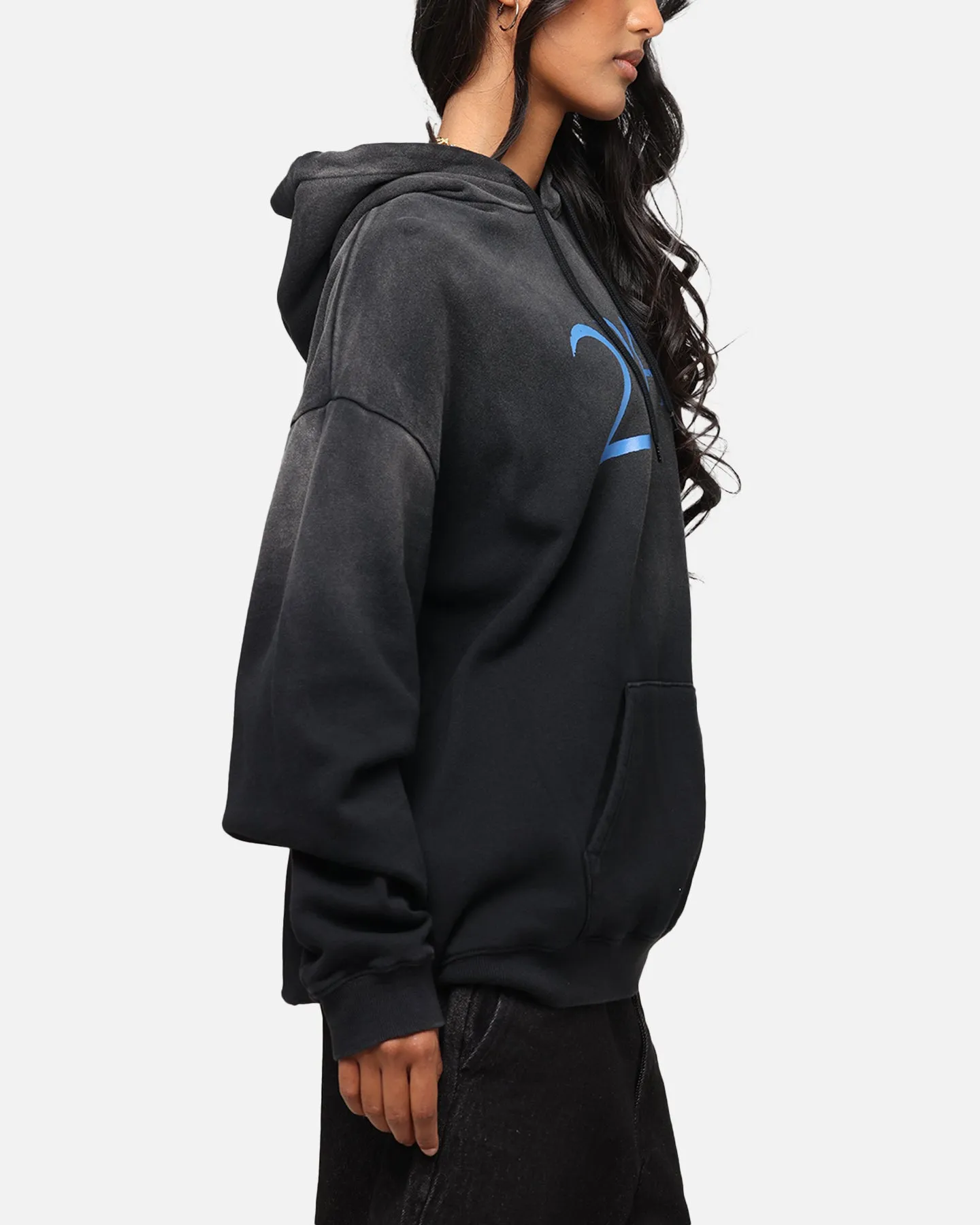 Tupac Super Fade Hoodie Washed Black
