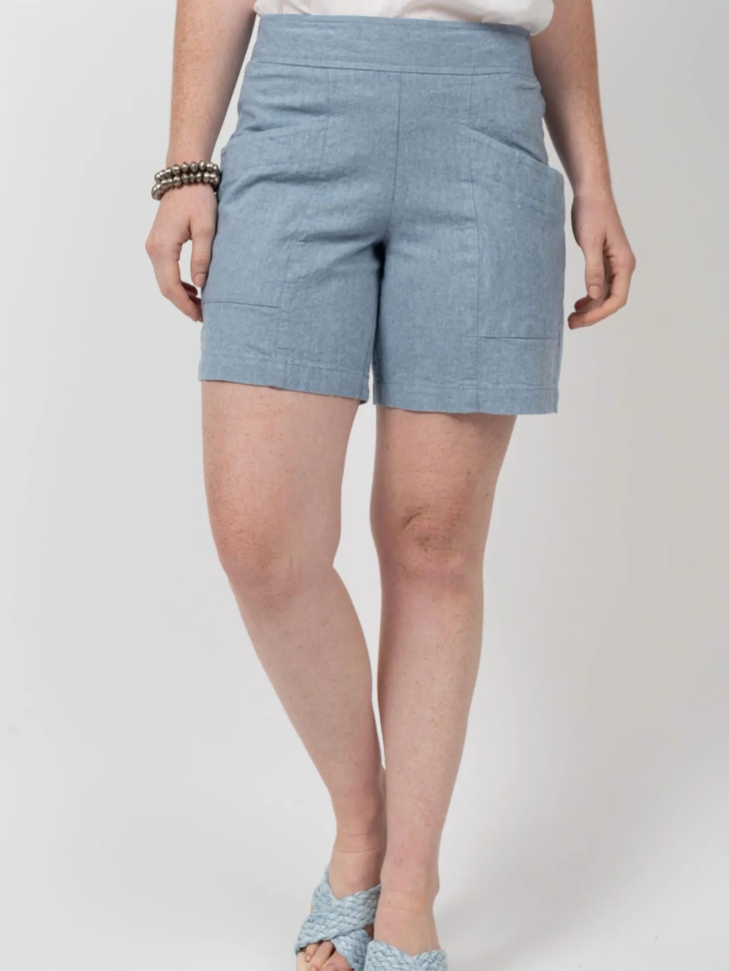 Women's Slouch Pocket Short In Denim