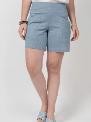Women's Slouch Pocket Short In Denim