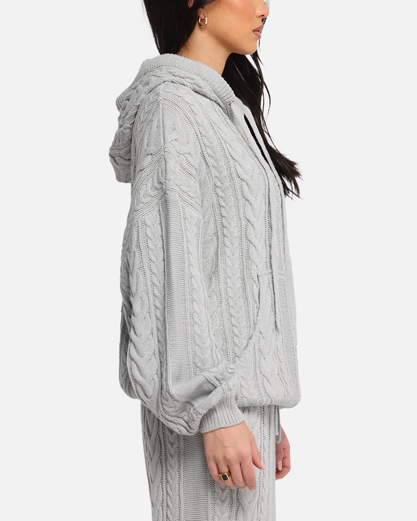 XXIII Lakes Knitted Hoodie Grey