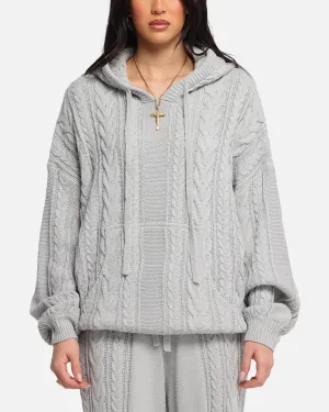 XXIII Lakes Knitted Hoodie Grey