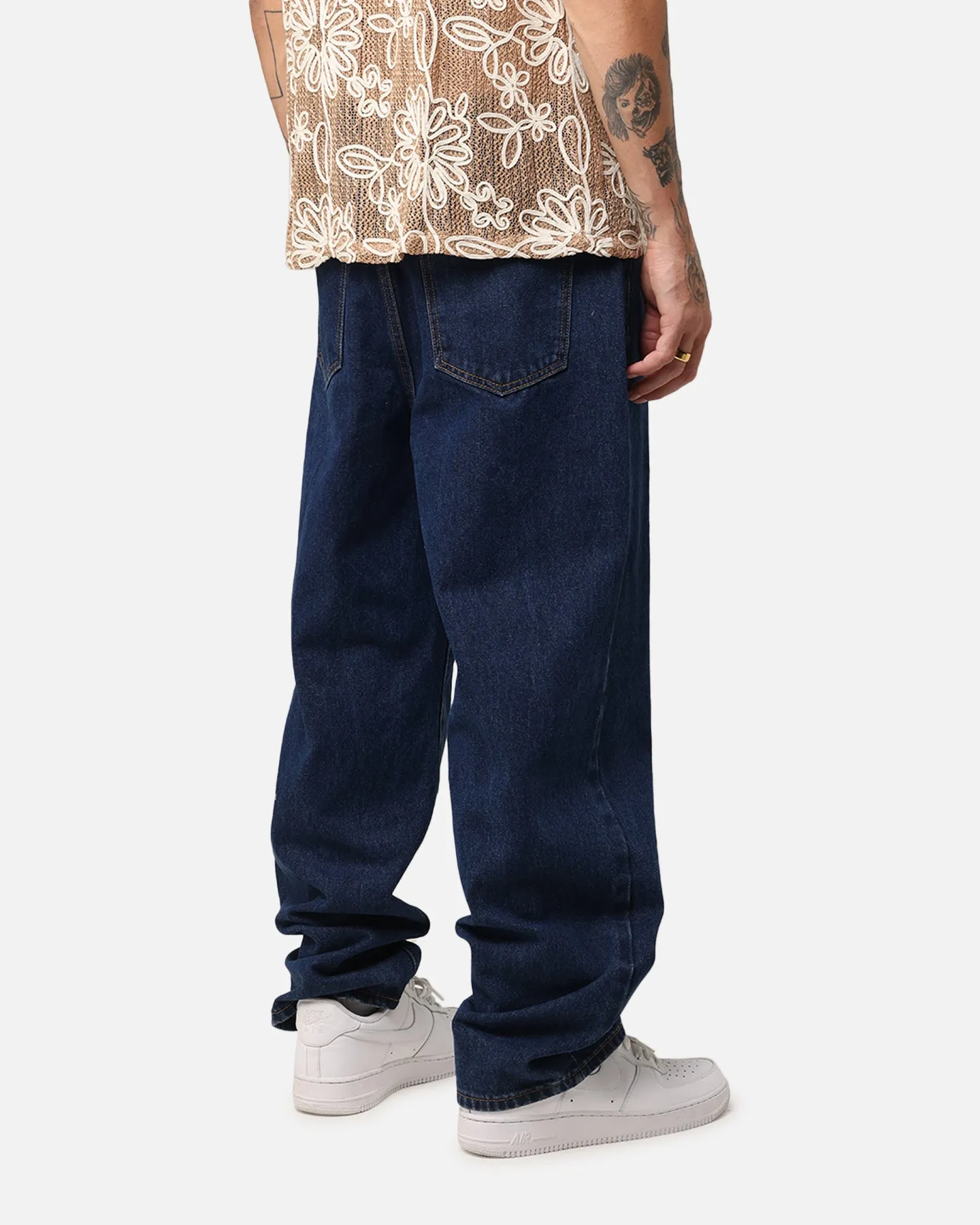 XXIII Tie Lace Baggy Jeans Stonewash Indigo